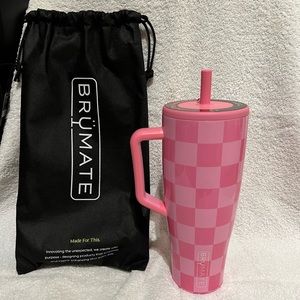 Brumate x Krista Horton Pink Checkered 40oz Era NWT *Sold Out* limited edition *